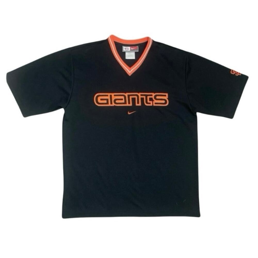 Y2K VTG Nike San Francisco Giants Embroidered Center Swoosh Jersey Shirt Large